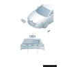 Emblème de logo de coffre arrière - Pièces d'origine Audi 8S08537422ZZ Emblème de logo de coffre arrière - Pièces d'origine Audi 8S08537422ZZ