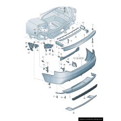 Diffuseur de pare-chocs arrière - Pièces d'origine Audi 4F0807521D01C