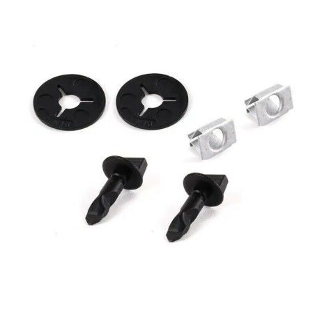 Ensemble de clips de fixation de couverture d'œil de remorquage de pare-chocs arrière - Pièces d'origine Audi 2X6Q0807180.
