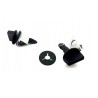 Ensemble de clips de fixation de couverture d'œil de remorquage de pare-chocs arrière - Pièces d'origine Audi 2X6Q0807180. Ensemble de clips de fixation de couverture d'œil de remorquage de pare-chocs arrière - Pièces d'origine Audi 2X6Q0807180.