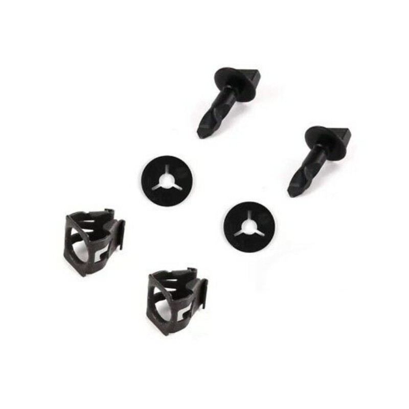 Rear Bumper Tow Hitch Eye Cover Fixing Clips Set - Original parts Audi 2x6Q0807643/2x6N0129355/2x078103314