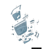 Poignée de tirage de porte arrière, garniture de couverture noire gauche coté conducteur - Pièces d'origine Audi 4L086739524A Poignée de tirage de porte arrière, garniture de couverture noire gauche coté conducteur - Pièces d'origine Audi 4L086739524A