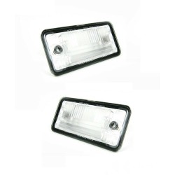 Ensemble de couvercles de lentilles de lumière de plaque d'immatriculation arrière - Pièces d'origine Audi 8E0807430A/8E0807430B