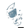 Cache-haut-parleur de porte arrière droite noire - Pièces d'origine Audi 8K00354364PK Cache-haut-parleur de porte arrière droite noire - Pièces d'origine Audi 8K00354364PK