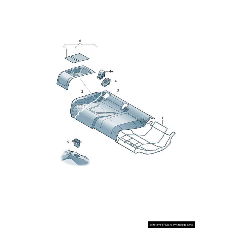 Ensemble de deux sièges arrière noirs Isofix - Pièces d'origine Audi 4G88872336PS
