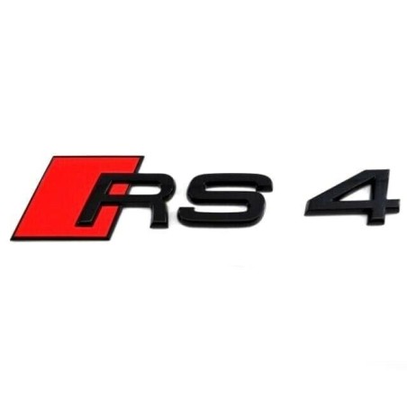 Insigne d'emblème de badge rs4 noir de coffre arrière - Pièces d'origine Audi 8W9853740T94 Insigne d'emblème de badge rs4 noir de coffre arrière - Pièces d'origine Audi 8W9853740T94