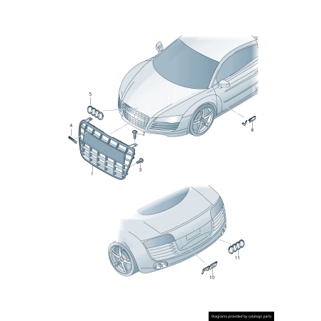 Emblème de coffre arrière chromé - Pièces d'origine Audi 8P0853742A2ZZ Emblème de coffre arrière chromé - Pièces d'origine Audi 8P0853742A2ZZ