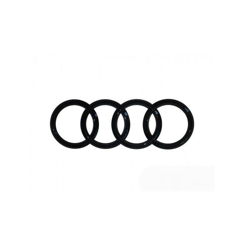 Emblème de logo de bague de coffre arrière en noir brillant - Pièces d'origine Audi 8X0853742BT94
