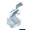 Charnière de hayon arrière droite coté passager - Pièces d'origine Audi 8J8827300A Charnière de hayon arrière droite coté passager - Pièces d'origine Audi 8J8827300A
