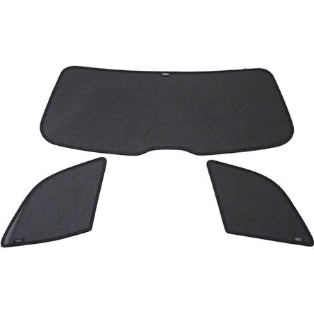 Ensemble de protection solaire pour vitre arrière en trois parties - Pièces d'origine Audi 8P4064160. Ensemble de protection solaire pour vitre arrière en trois parties - Pièces d'origine Audi 8P4064160.