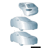 Protection solaire arrière pour fenêtre - Ensemble de deux pièces d'origine Audi 4G0064160A Protection solaire arrière pour fenêtre - Ensemble de deux pièces d'origine Audi 4G0064160A