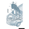 Support de poignée de déverrouillage de capot Rhd - Pièces d'origine Audi 7L0823633G Support de poignée de déverrouillage de capot Rhd - Pièces d'origine Audi 7L0823633G