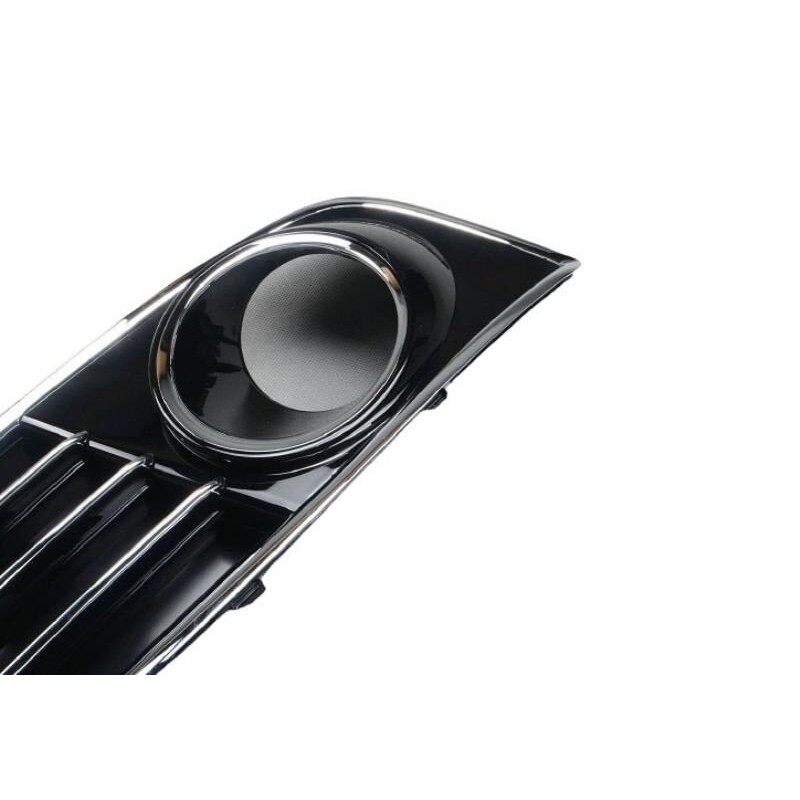 Grille de phare antibrouillard droit en noir brillant - Pièces d'origine Audi 4H0807680KT94