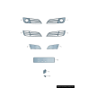 Grille de phare antibrouillard droit en noir brillant - Pièces d'origine Audi 4H0807680KT94 Grille de phare antibrouillard droit en noir brillant - Pièces d'origine Audi 4H0807680KT94