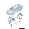 Doublure de carter de roue avant droit en plastique - Pièces d'origine Audi 8E0821172G Doublure de carter de roue avant droit en plastique - Pièces d'origine Audi 8E0821172G