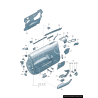 Carte de porte avant droite en aluminium - Pièces d'origine Audi 4F08674101MJ Carte de porte avant droite en aluminium - Pièces d'origine Audi 4F08674101MJ