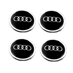 Capuchon de moyeu central de roue RS7 noir brillant - Pièces d'origine Audi 4X8T0601170AAX1