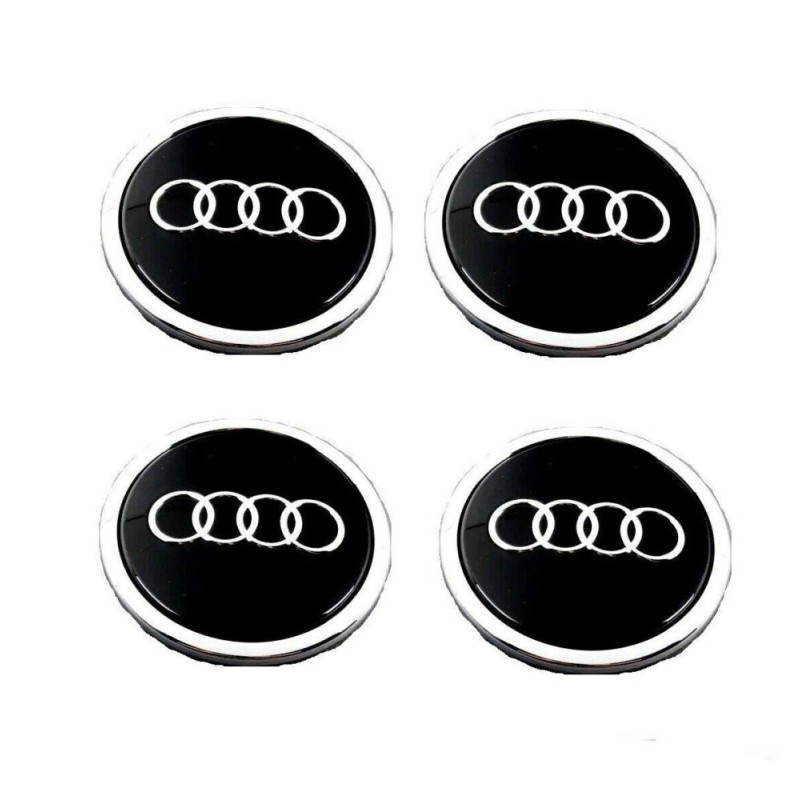 Capuchon de moyeu central de roue RS7 noir brillant - Pièces d'origine Audi 4X8T0601170AAX1