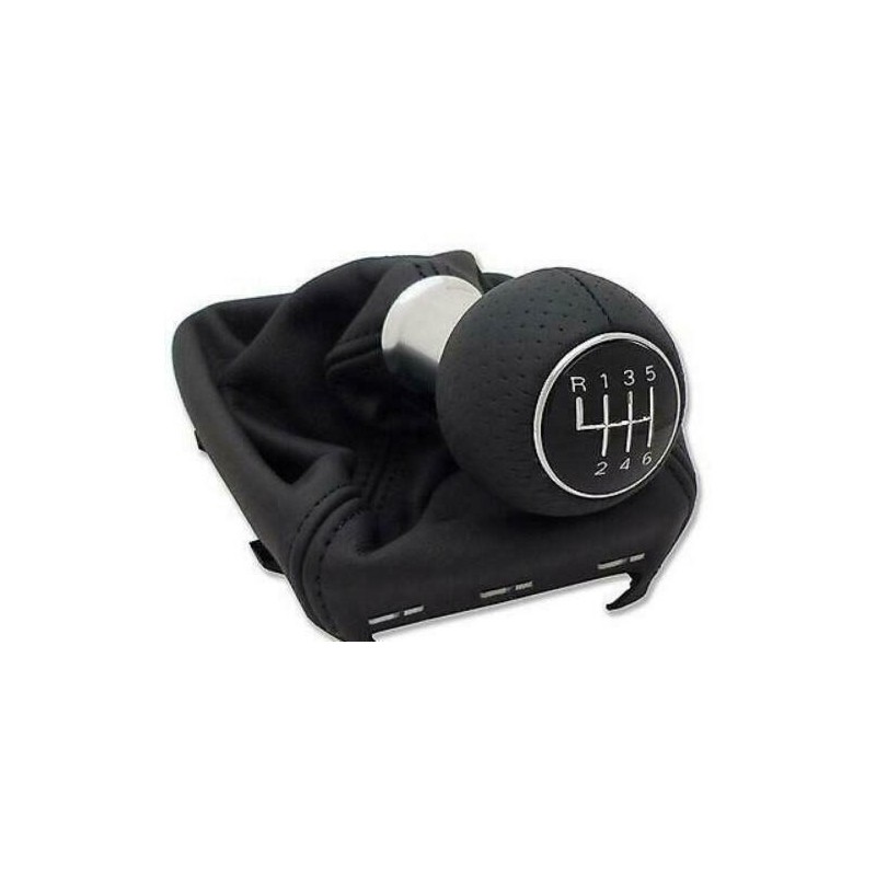 Pommeau de levier de vitesse en cuir noir S Line à 6 vitesses - Pièces d'origine Audi 8E0863278DGTAV