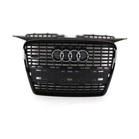 Pare-chocs avant S Line avec grille centrale brillante noire - Pièces d'origine Audi 8P4853651DVMZ Pare-chocs avant S Line avec grille centrale brillante noire - Pièces d'origine Audi 8P4853651DVMZ