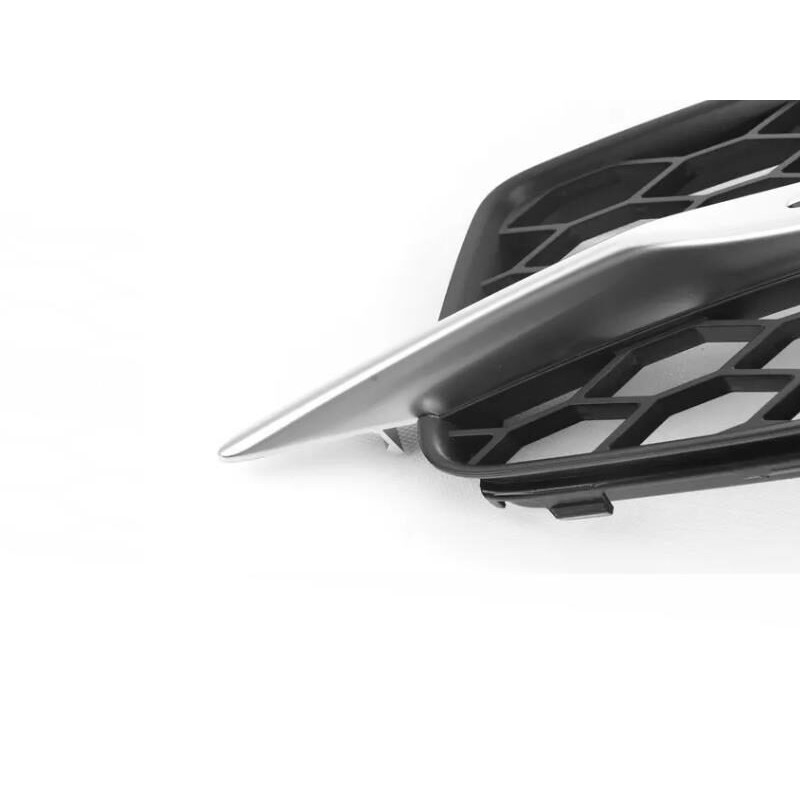 Grille de pare-chocs gauche S Line coté conducteur avec garniture de phare antibrouillard - Pièces d'origine Audi 4G0807681K01C