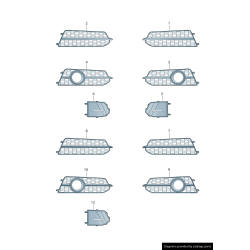 Grille de pare-chocs droit avec garniture de phare antibrouillard pour S Line - Pièces d'origine Audi 4G0807648EBMT.