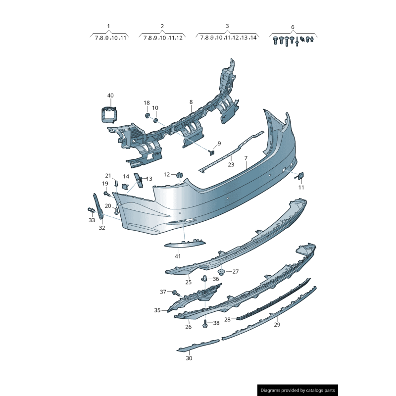 Capuchon de couverture de crochet de remorquage arrière de pare-chocs S Line apprêté - Pièces d'origine Audi 8W6807441AGRU