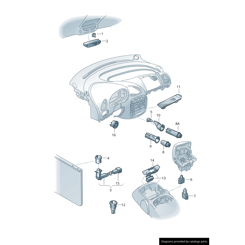 Cache de prise allume-cigare 12 volts pour siège - Pièces d'origine Audi 7M3919311
