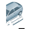 Jupe latérale apprêtée gauche coté conducteur droite coté passager ensemble de paires - Pièces d'origine Audi 8P3853859GRU/8P385 Jupe latérale apprêtée gauche coté conducteur droite coté passager ensemble de paires - Pièces d'origine Audi 8P3853859GRU/8P385
