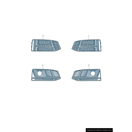 Pare-chocs avant S-Line avec grille inférieure en chrome foncé côté gauche coté conducteur - Pièces d'origine Audi 8W0807681GFUQ Pare-chocs avant S-Line avec grille inférieure en chrome foncé côté gauche coté conducteur - Pièces d'origine Audi 8W0807681GFUQ