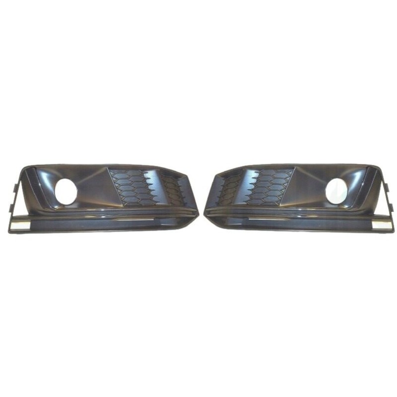 Pare-chocs avant S-Line Grille inférieure en chrome foncé gauche droite - Pièces d'origine Audi 8W0807681GFUQ/8W0807682GFUQ