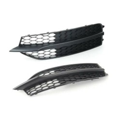 S-Line Front Bumper Fog Light Grills Black Pair Set - Original parts Audi 4G8807682B9B9/4G8807681B9B9