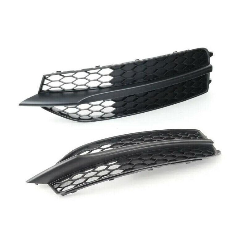 S-Line Front Bumper Fog Light Grills Black Pair Set - Original parts Audi 4G8807682B9B9/4G8807681B9B9