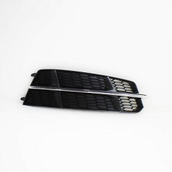 Pare-chocs avant S-Line inférieur avec grille droite coté passager noire/chromée - Pièces d'origine Audi 4G0807648J9B9