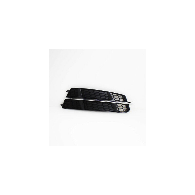 Pare-chocs avant S-Line inférieur avec grille droite coté passager noire/chromée - Pièces d'origine Audi 4G0807648J9B9
