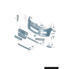 Pare-chocs avant S-Line avec garniture inférieure grise - Pièces d'origine Audi 4L08071101RR. Pare-chocs avant S-Line avec garniture inférieure grise - Pièces d'origine Audi 4L08071101RR.