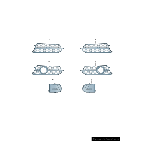 S-Line Left Right Bumper Grill Fog Light Surround Set - Original parts Audi 4G0807648B9B9/4G0807647B9B9 S-Line Left Right Bumper Grill Fog Light Surround Set - Original parts Audi 4G0807648B9B9/4G0807647B9B9