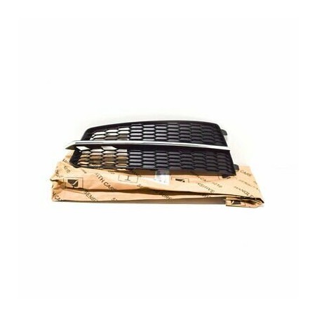Grille de pare-chocs gauche S-Line coté conducteur avec entourage de phare antibrouillard - Pièces d'origine Audi 4G0807647B9B9 Grille de pare-chocs gauche S-Line coté conducteur avec entourage de phare antibrouillard - Pièces d'origine Audi 4G0807647B9B9