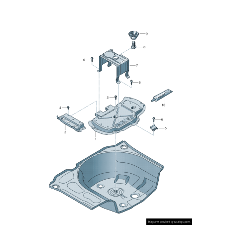Montage de boulon de verrouillage de roue de secours - Pièces d'origine Audi 8K0804899/8K0803899