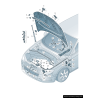 Verrou de sécurité de capot gauche Sportback - Authentique 8V0823185C Verrou de sécurité de capot gauche Sportback - Authentique 8V0823185C