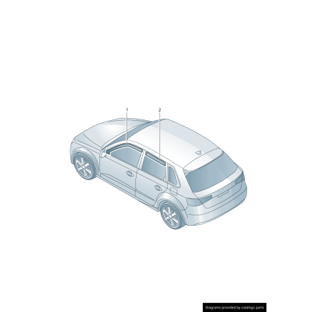 Ensemble de déflecteurs de vent pour fenêtre latérale arrière Sportback - Pièces d'origine Audi 8V4072194. Ensemble de déflecteurs de vent pour fenêtre latérale arrière Sportback - Pièces d'origine Audi 8V4072194.