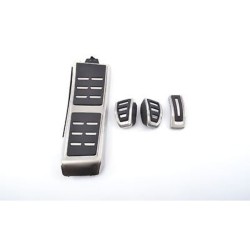 Ensemble de couvre-pédales en acier inoxydable pour boîte manuelle à conduite à gauche - Pièces d'origine Audi 8K1064200E.