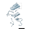 Couvercle de moteur turbo TFSI noir - Pièces d'origine Audi 06D103925E Couvercle de moteur turbo TFSI noir - Pièces d'origine Audi 06D103925E