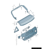 Three Door Boot Lid Cover Strap Holder Pair Set Left Right - Original parts Audi 8V3867668/8V3867667 Three Door Boot Lid Cover Strap Holder Pair Set Left Right - Original parts Audi 8V3867668/8V3867667
