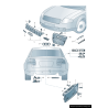 Emblème de coffre Logo de couvercle de coffre - Pièces d'origine Audi 4E08537422ZZ Emblème de coffre Logo de couvercle de coffre - Pièces d'origine Audi 4E08537422ZZ