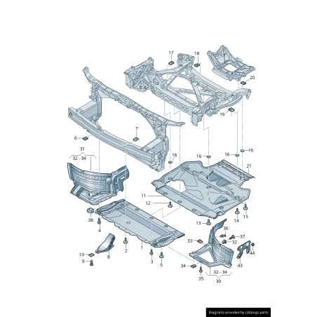 Couvercle moteur TFSI de carrosserie inférieure - Pièces d'origine Audi 4G0863821F Couvercle moteur TFSI de carrosserie inférieure - Pièces d'origine Audi 4G0863821F