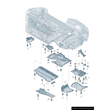 Revêtement de garniture de sous-carrosserie, couverture de doublure droite coté passager - Pièces d'origine Audi 8K0825208F. Revêtement de garniture de sous-carrosserie, couverture de doublure droite coté passager - Pièces d'origine Audi 8K0825208F.