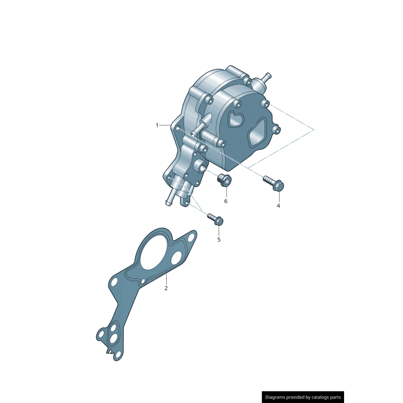 Joint d'étanchéité de la pompe à vide - Pièces d'origine Audi 06E145215A