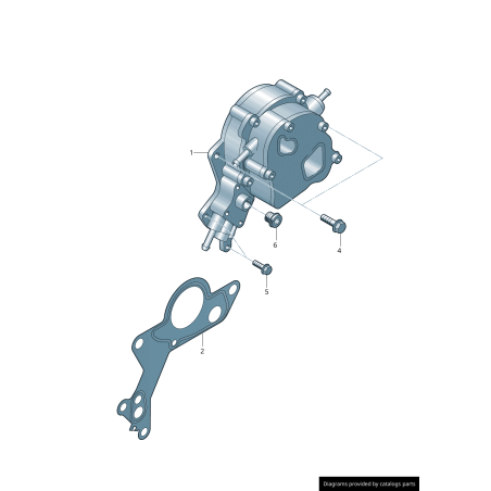 Joint d'étanchéité de la pompe à vide - Pièces d'origine Audi 06E145215A Joint d'étanchéité de la pompe à vide - Pièces d'origine Audi 06E145215A