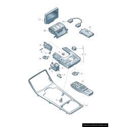 Bouton de commande de volume rotatif - Pièces d'origine Audi 4E0919070